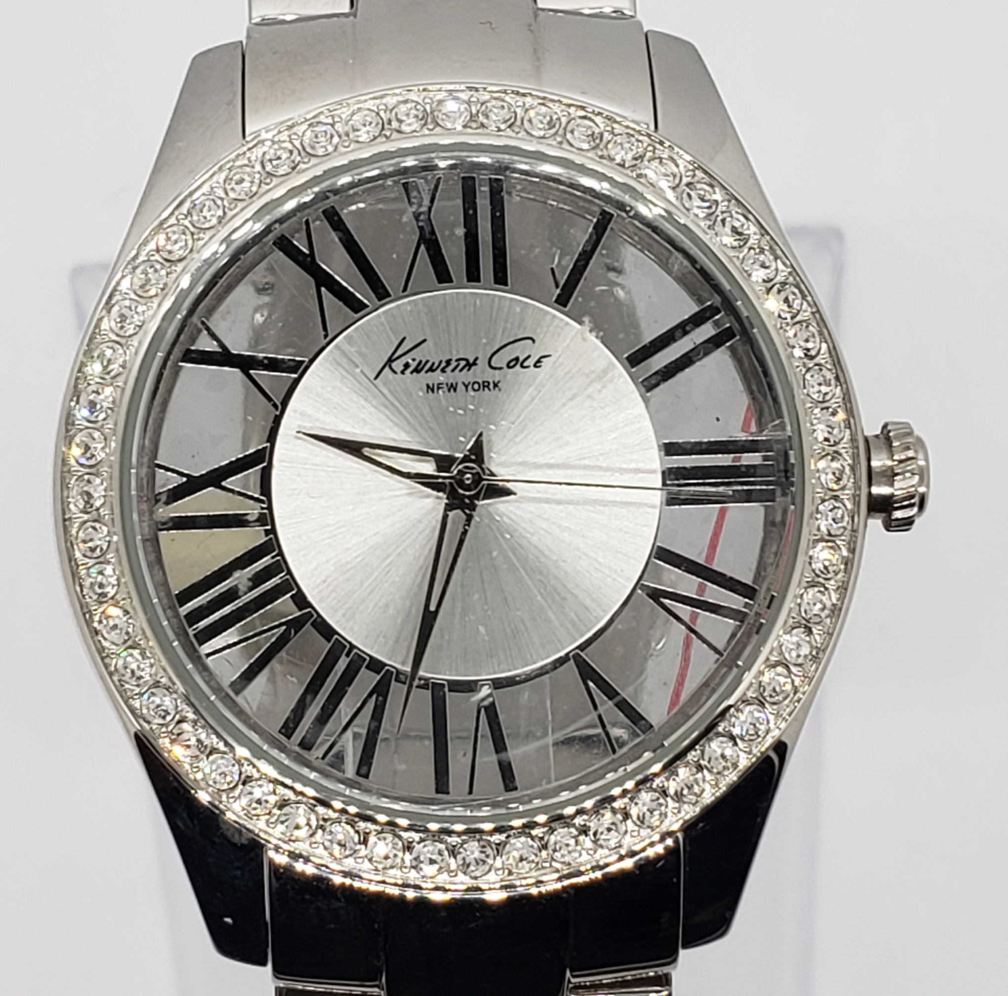 Kenneth Cole Skeleton Dial Watch With Crystals