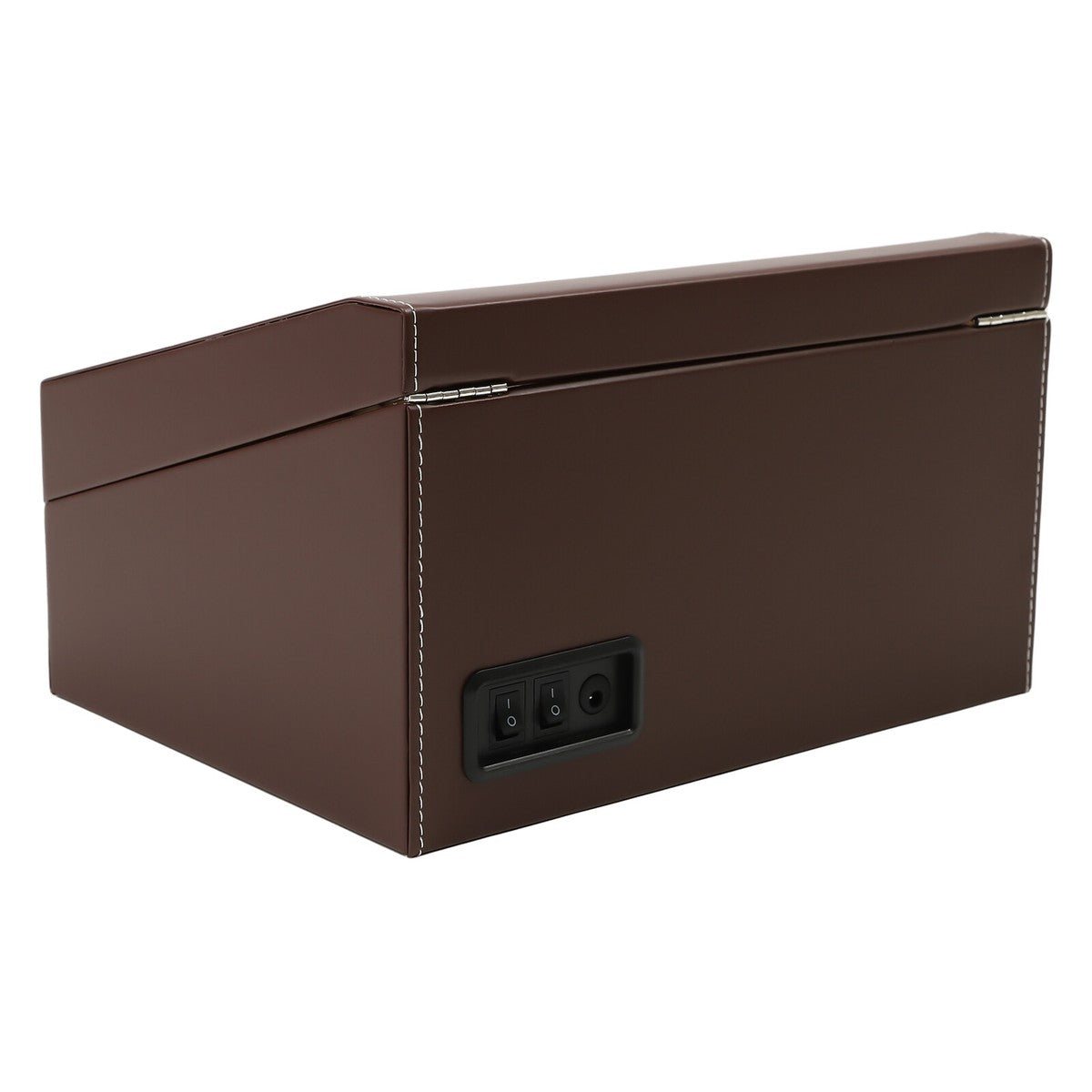 4+6 SLOTS BROWN LEATHER AUTOMATIC WATCH WINDER AND STORAGE DISPLAY BOX.