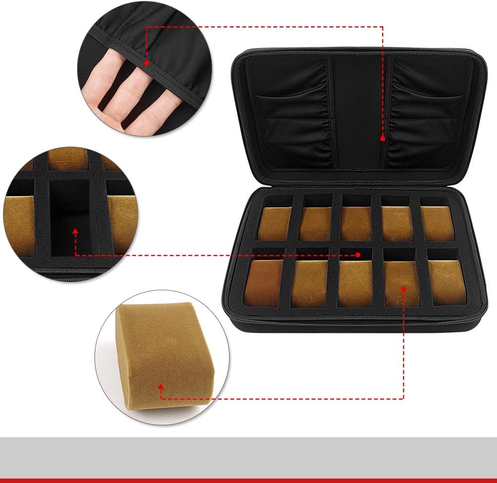 COMECASE 10 SLOT WATCH BOX ORGANIZER.
