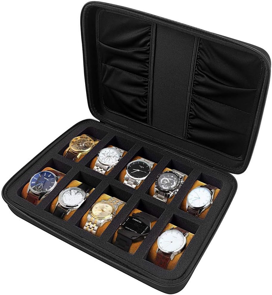 COMECASE 10 SLOT WATCH BOX ORGANIZER.