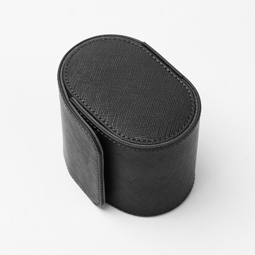 SINGLE SLOT WATCH ROLL CASE IN BLACK