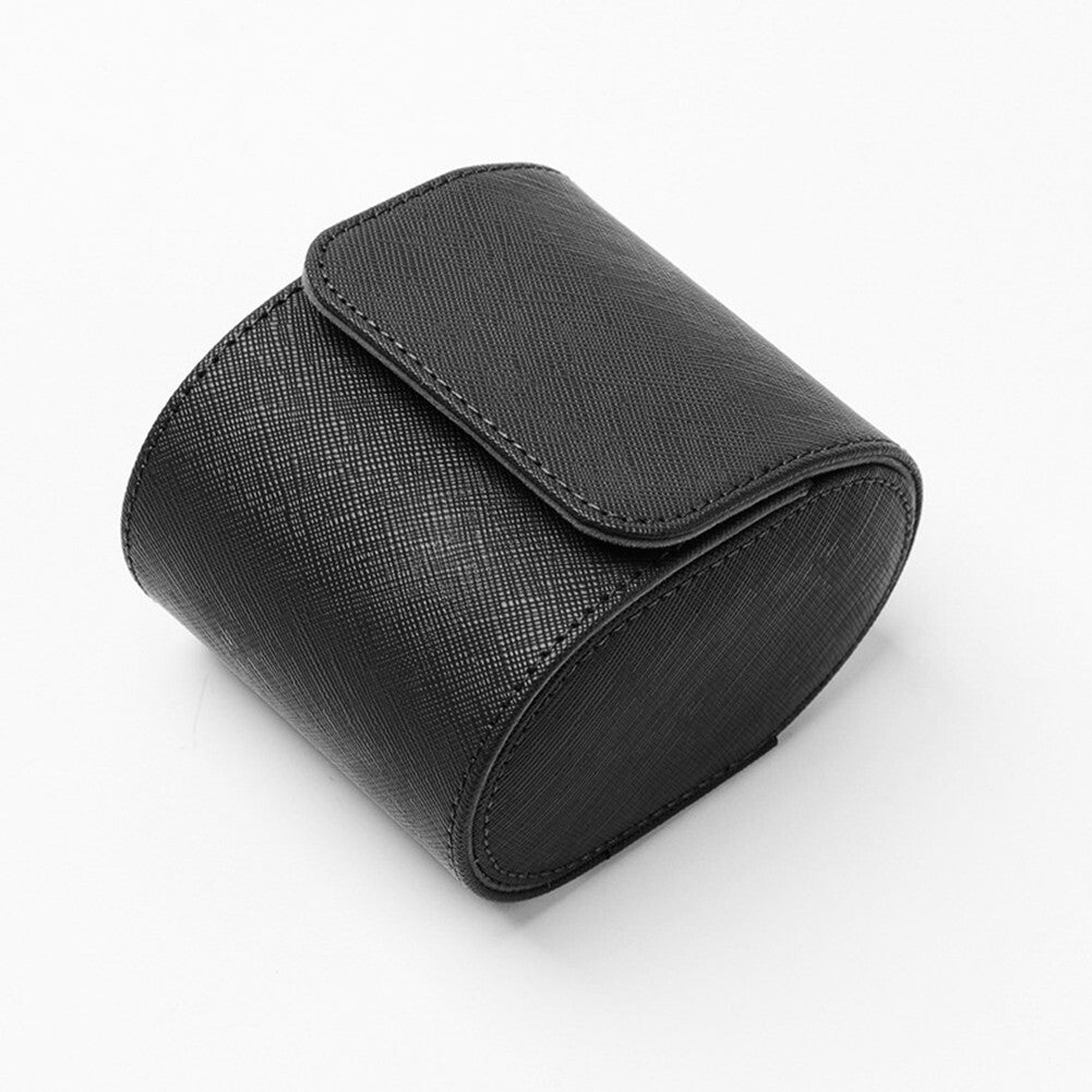 SINGLE SLOT WATCH ROLL CASE IN BLACK
