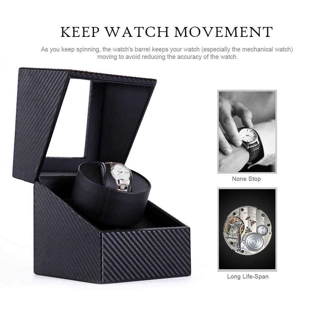 SINGLE SLOT AUTOMATIC WATCH WINDER IN BLACK