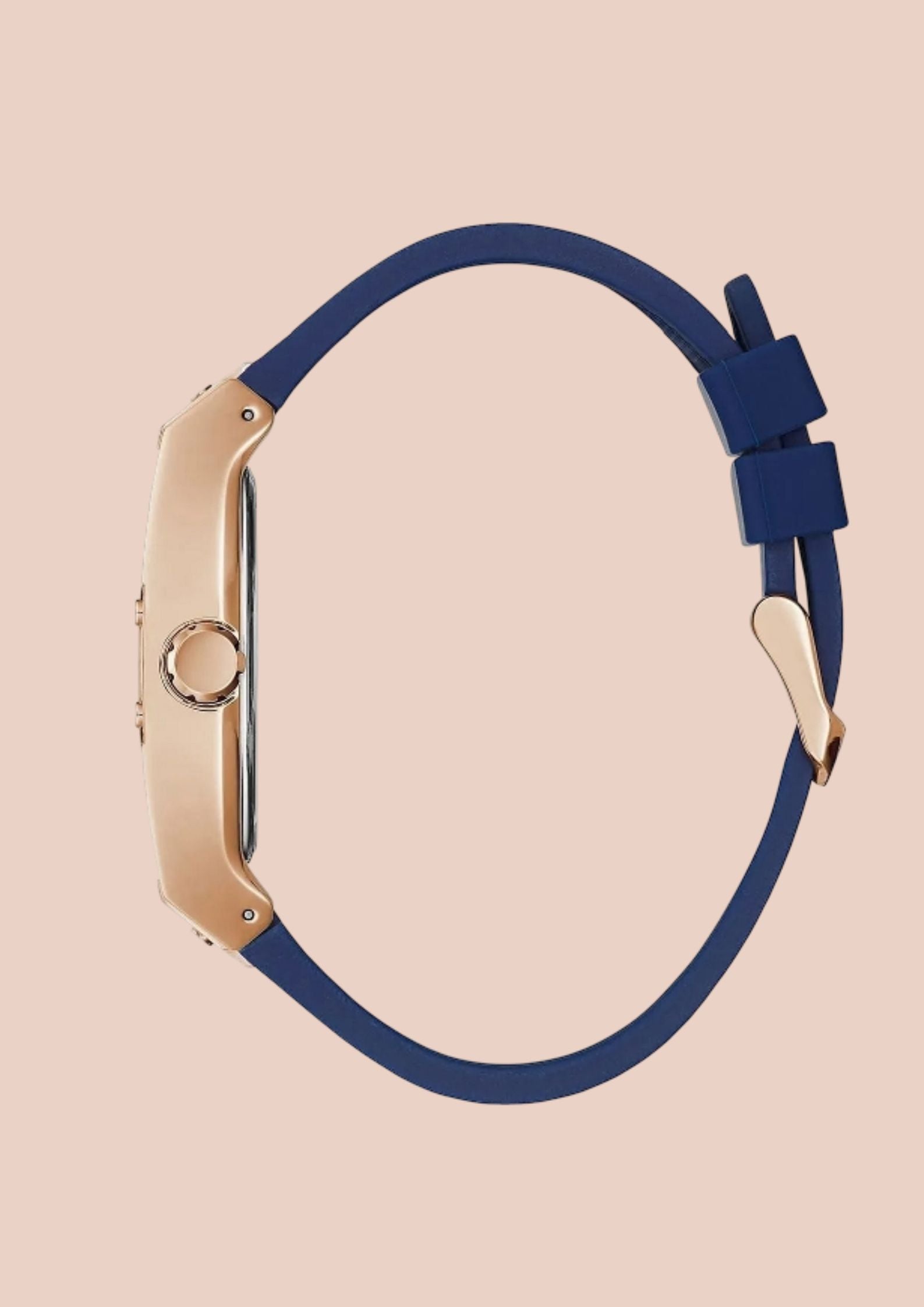 Guess Blue Dial Double Tone Strap Watch