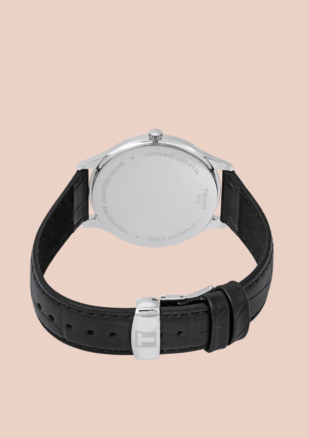 Tissot T Classic Tradition Black Dial Black Leather Strap Watch