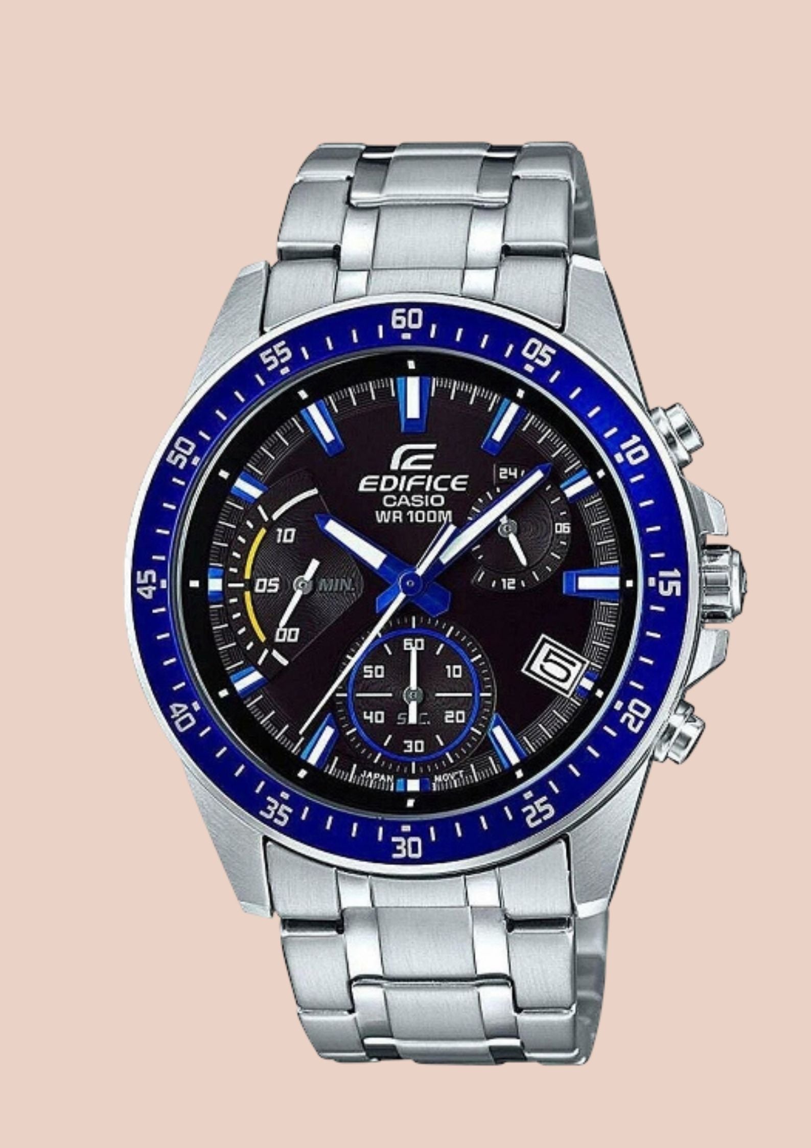 Casio Edifice Blue Bezel Watch