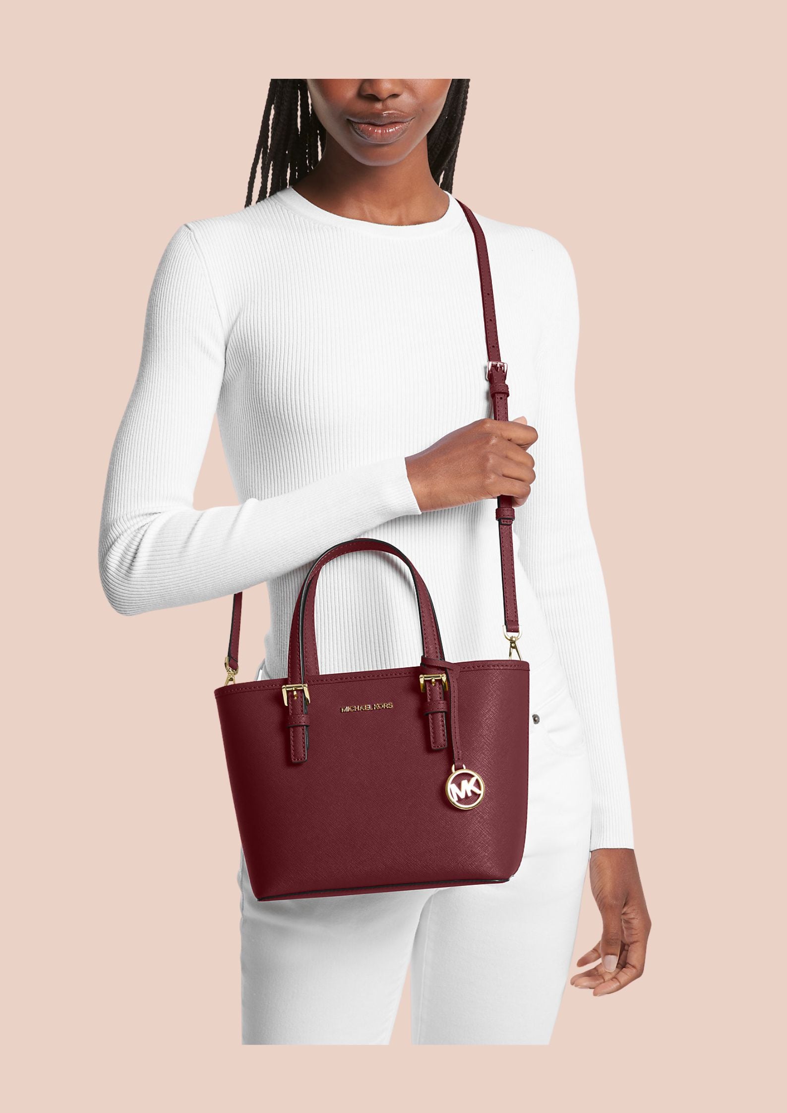 Michael Kors Jet Set Travel Extra-Small Saffiano Leather Bag