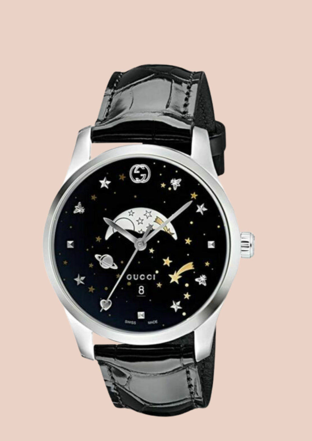 Gucci G Timeless Black Moonphase Watch