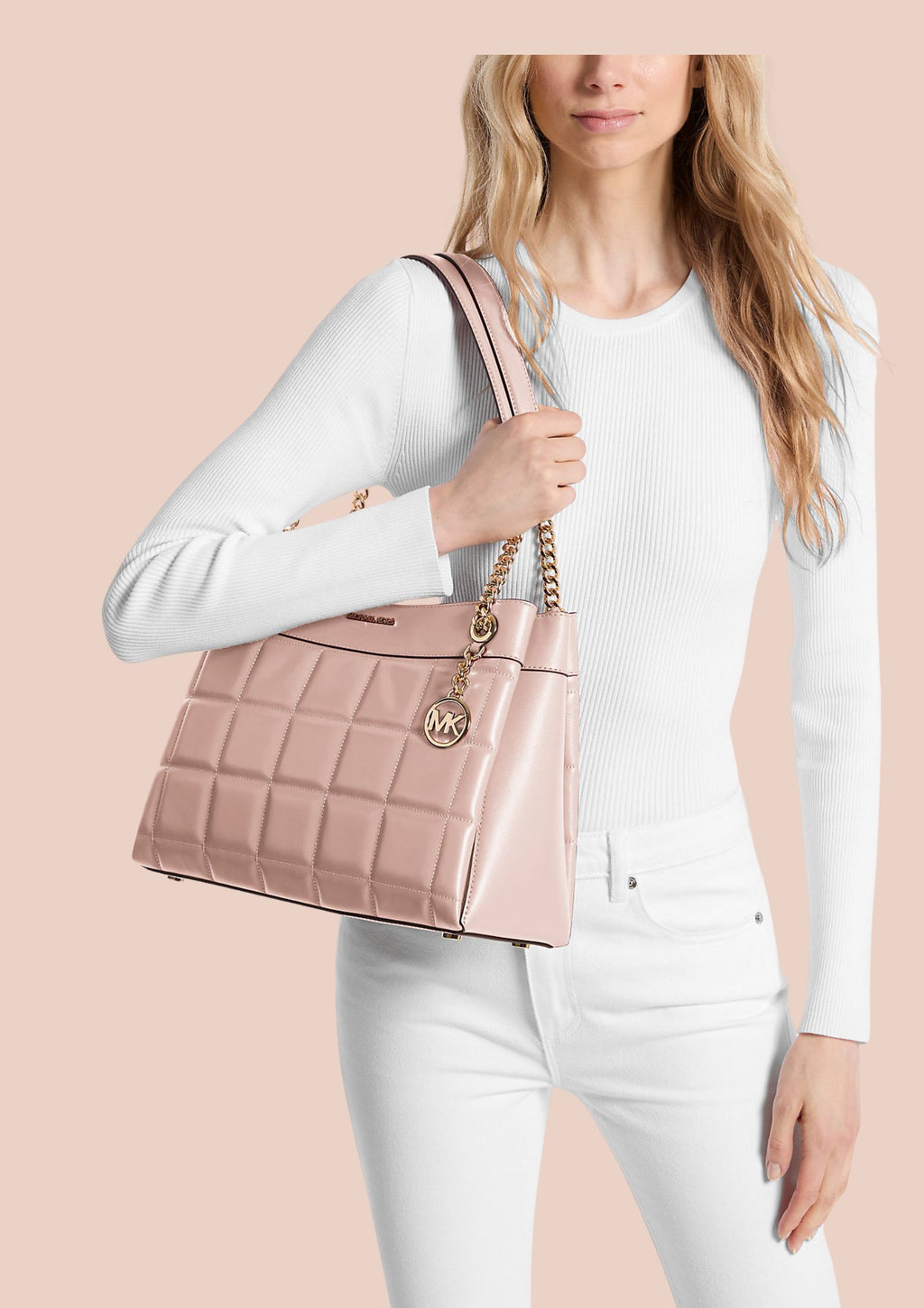 Michael Kors Susan Medium Quilted Leather Tote Bag