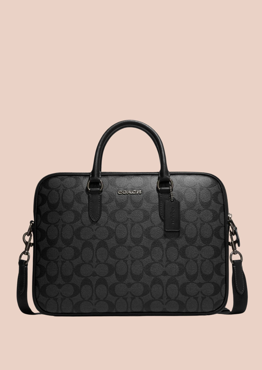 Coach Liam Compact Brief in Signature Canvas