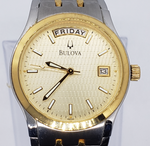 Load image into Gallery viewer, Bulova Classic Gold Tone Dial Day-Date Watch
