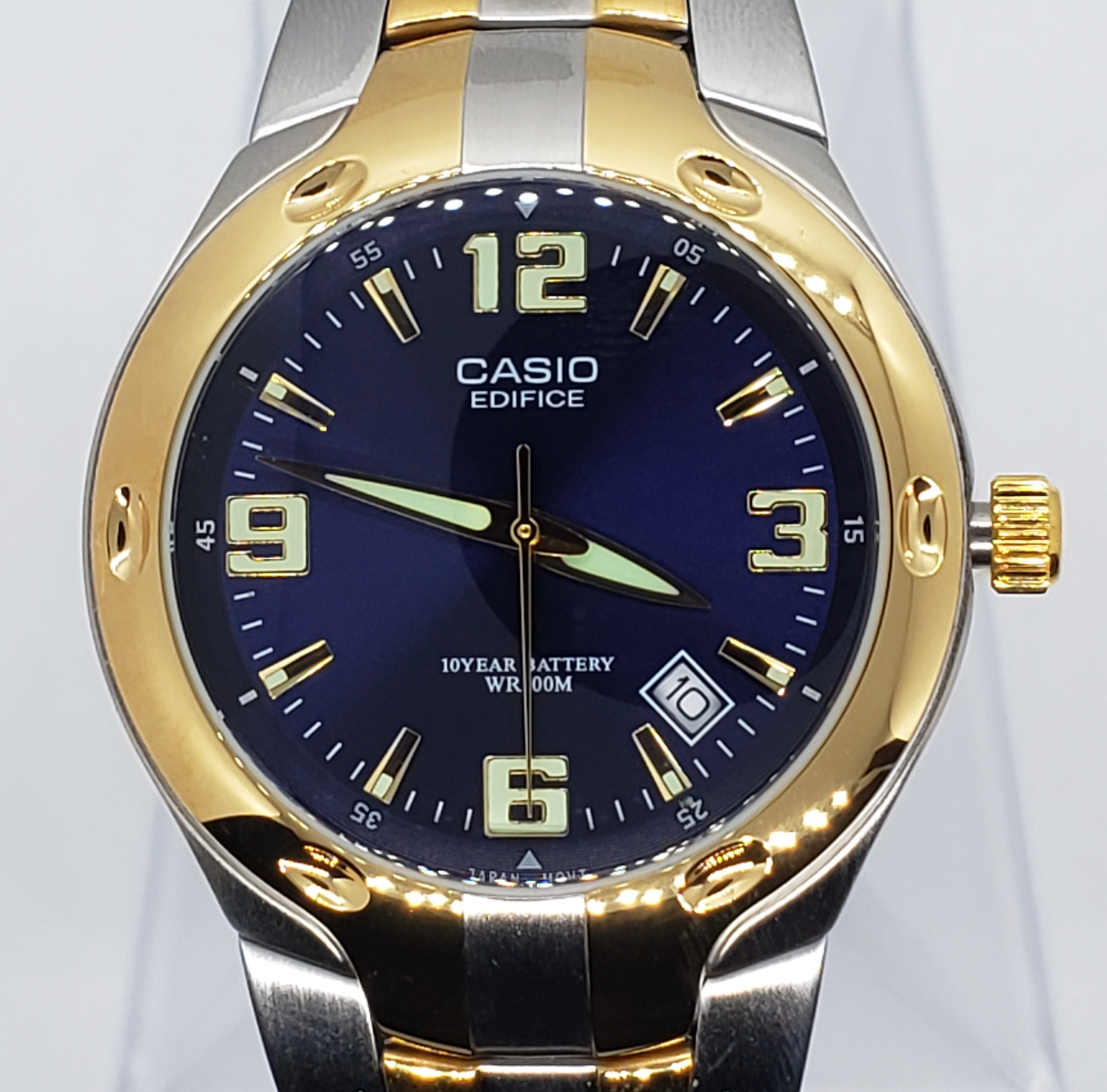 Casio Edifice Blue Dial Men's Two-Tone Watch